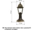 Светильник уличный четырехгранник TDM ELECTRIC, стойка, пластик, бронза SQ0330-0715 3