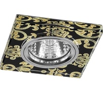 Встраиваемый потолочный светильник FERON 15LED 2835 SMD, 4000K, MR16, 12V, 50W, G5.3, черный, серебро, 8787-2 28464