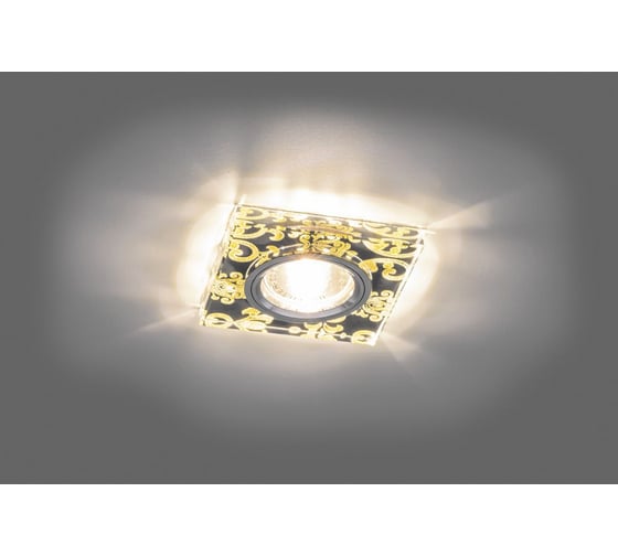 Встраиваемый потолочный светильник FERON 15LED 2835 SMD, 4000K, MR16, 12V, 50W, G5.3, черный, серебро, 8787-2 28464