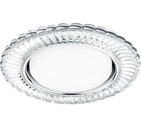 Встраиваемый светильник для натяжных потолков с белой LED подсветкой FERON CD4044 GX53, прозрачный, хром, 41306
