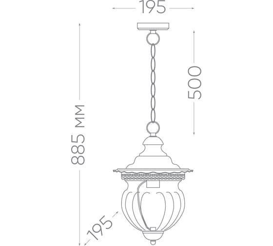 Садово-парковый светильник FERON PL595 60W, 230V, IP44, коричневый 41172