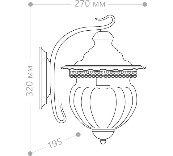 Cадово-парковый светильник FERON PL591 60W, 230V, IP44, коричневый 41171