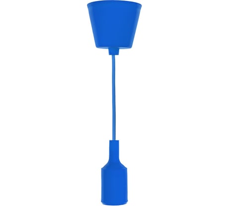 Патрон REXANT E27 силиконовый со шнуром 1 м синий 11-8885