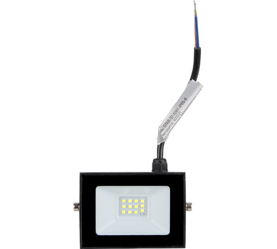 Светодиодный прожектор с датчиком освещенности General Lighting Systems 10Вт 860Лм 6500К Холодный белый свет IP65 Черный GTAB-S1-10BT-IP65-6 403221
