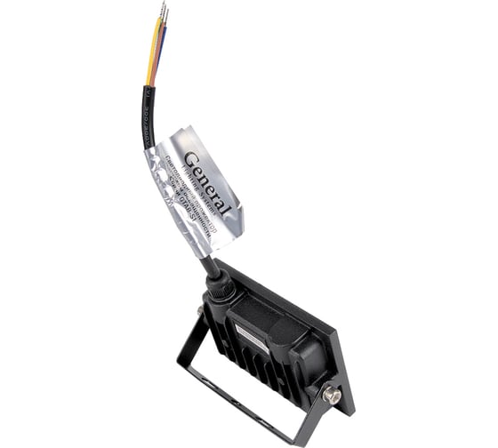 Светодиодный прожектор с датчиком освещенности General Lighting Systems 10Вт 860Лм 6500К Холодный белый свет IP65 Черный GTAB-S1-10BT-IP65-6 403221