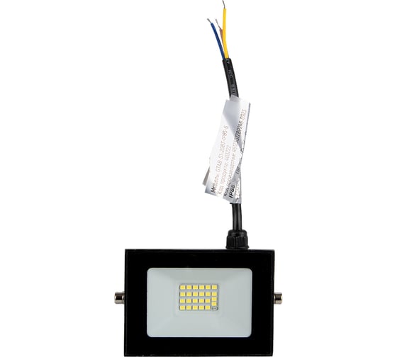 Светодиодный прожектор с датчиком освещенности General Lighting Systems 20Вт 1550Лм 6500К Холодный белый свет IP65 Черный GTAB-S1-20BT-IP65-6 403222
