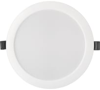 Светильник светодиодный встраиваемый General Lighting Systems 18Вт, 1860Лм, 6500К, Холодный белый свет, Круг, 176х28мм GLP-RW3-18BT-175-6 412408