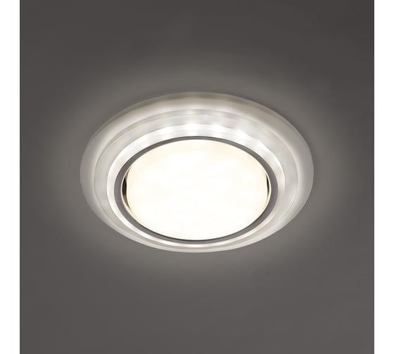 Встраиваемый светильник для натяжных потолков с белой LED подсветкой Feron CD5023 GX53, матовый, 40522