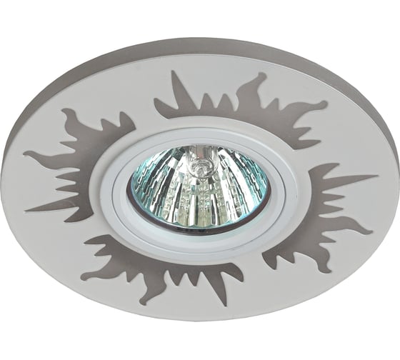 Светильник декоративный cо светодиодной подсветкой ЭРА DK LD30 WH MR16, 220V, max 11W, белый (50/800) Б0036478 1