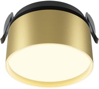 Встраиваемый светильник MAYTONI Onda LED 12W Алюминий Черный и Матовое золото DL024-12W3K-BMG