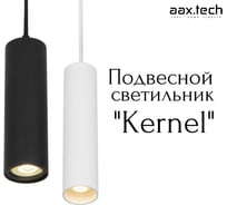 Подвесной светодиодный светильник трубка aax.tech Kernel 45 6Вт, 4000К axx-kernel-cb-45-6-ral9005-mkp