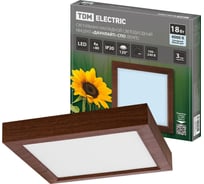 Светильник накладной светодиодный TDM ELECTRIC квадрат "Даунлайт" СПО (венге) 18 Вт 225*225*32 мм 4000К SQ0329-0453