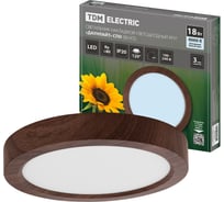 Светильник накладной светодиодный TDM ELECTRIC круг "Даунлайт" СПО (венге) 18 Вт 225*32 мм 4000К SQ0329-0445