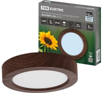 Светильник накладной светодиодный TDM ELECTRIC круг "Даунлайт" СПО (венге) 12 Вт 170*32 мм 4000К SQ0329-0444