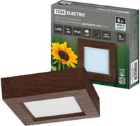 Светильник накладной светодиодный TDM ELECTRIC квадрат "Даунлайт" СПО (венге) 6 Вт 120*120*32 мм 4000К SQ0329-0451