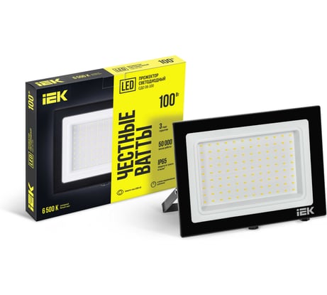 Светодиодный прожектор IEK СДО 06-100 черный IP65 6500K LPDO601-100-65-K02