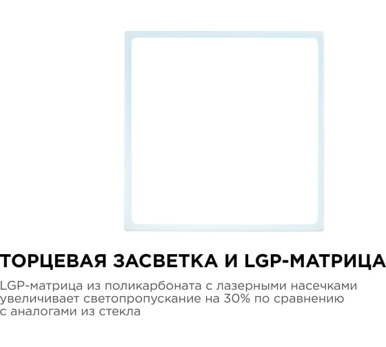 Накладная светодиодная панель APEYRON квадратная, 220В, 24Вт, CRI:80Ra, 1920Лм, 220х220 мм 06-69