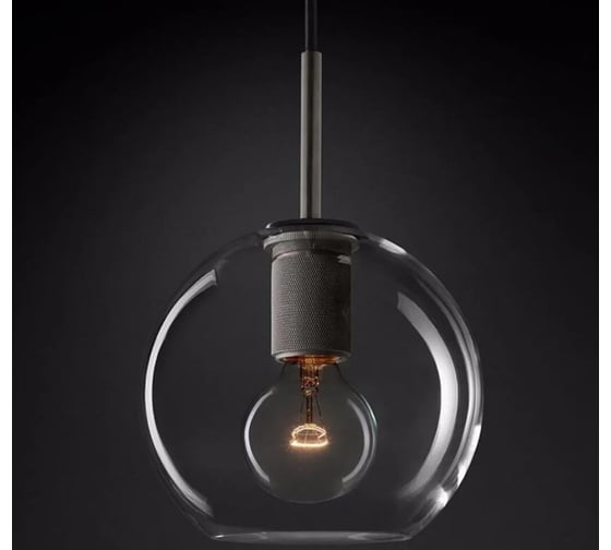 Подвесной светильник IMPERIUMLOFT RH Utilitaire Globe Pendant Black 123651-22 1