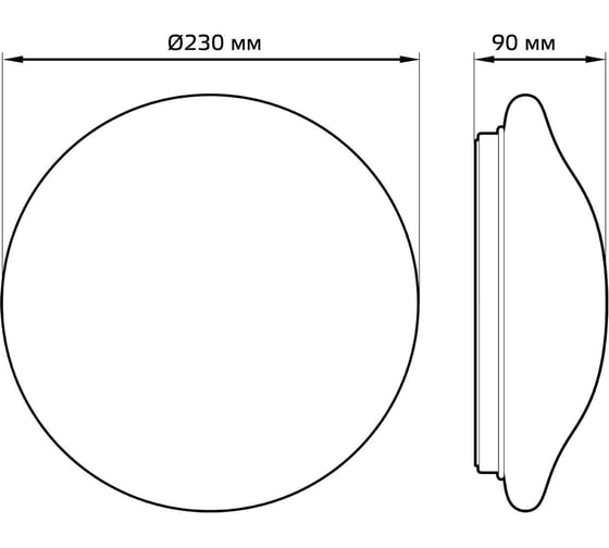 Светильник Gauss светодиодный IP20 D230x90 10W 550lm 4000K DECOR бамбук 941428210