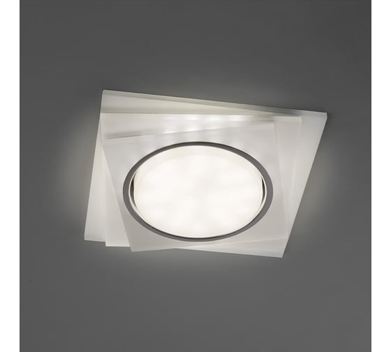 Встраиваемый светильник для натяжных потолков с белой LED подсветкой Feron CD5023 GX53, матовый, 40521