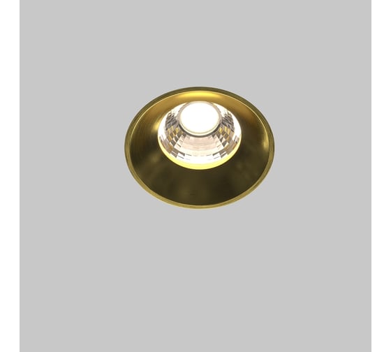 Встраиваемый светильник MAYTONI Round LED 12W Алюминий Латунь DL058-12W4K-TRS-BS 1