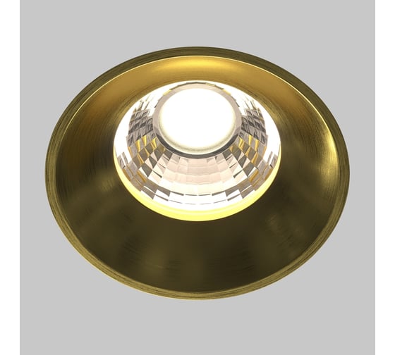 Встраиваемый светильник MAYTONI Round LED 12W Алюминий Латунь DL058-12W4K-TRS-BS
