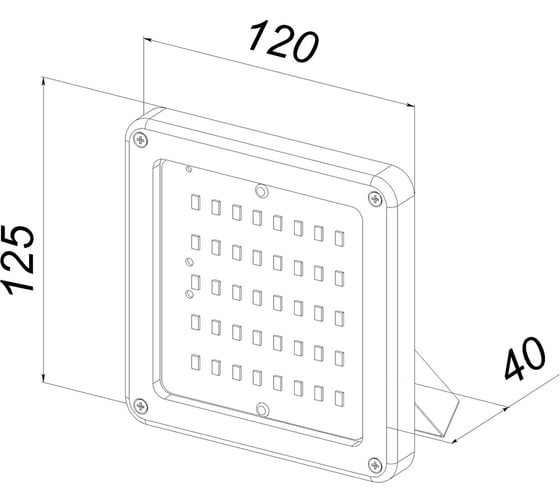 Светодиодный прожектор LEDCRAFT 20 Вт IP65 125x120x40 мм 3000К 1622000002