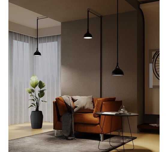 Подвесной светильник MAYTONI Bowl LED 20W, Алюминий, Черный TR126B-20W4K-B