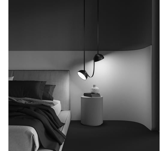 Подвесной светильник MAYTONI Bowl LED 20W, Алюминий, Черный TR126B-20W4K-B