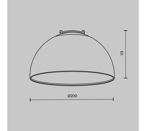 Подвесной светильник MAYTONI Bowl LED 20W, Алюминий, Черный TR126B-20W4K-B