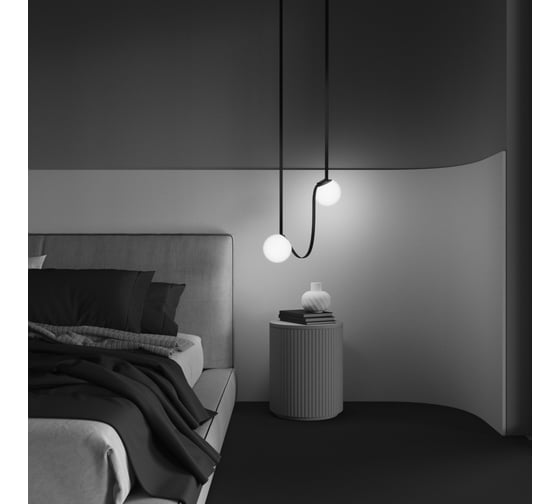 Подвесной светильник MAYTONI Luna LED 10W Пластик Черный TR125B-10W3K-B