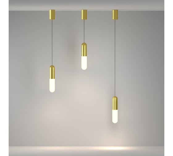 Подвесной светильник MAYTONI Mist LED 12W алюминий и стекло Латунь P101PL-L300-12W3K-BS