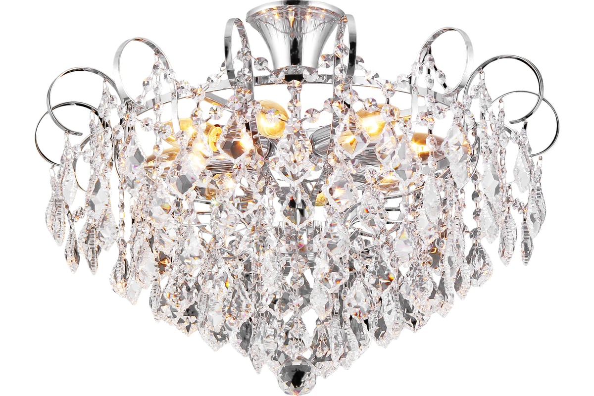 Люстра NATALI KOVALTSEVA кристалл 8xE14 60W HAPPY DIAMONDS CHROME 11545 ...