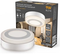 Светильник накладной Gauss Backlight, Круглый, Акрил, 6+3W, LED 3000K, Ø145, 1/30 BL216