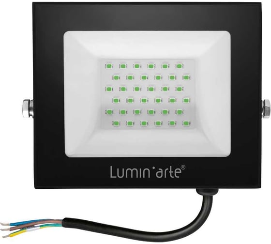 Светодиодный прожектор Lumin'arte 50Вт зелёный свет IP65 4000лм серый корпус LFL-50W/07