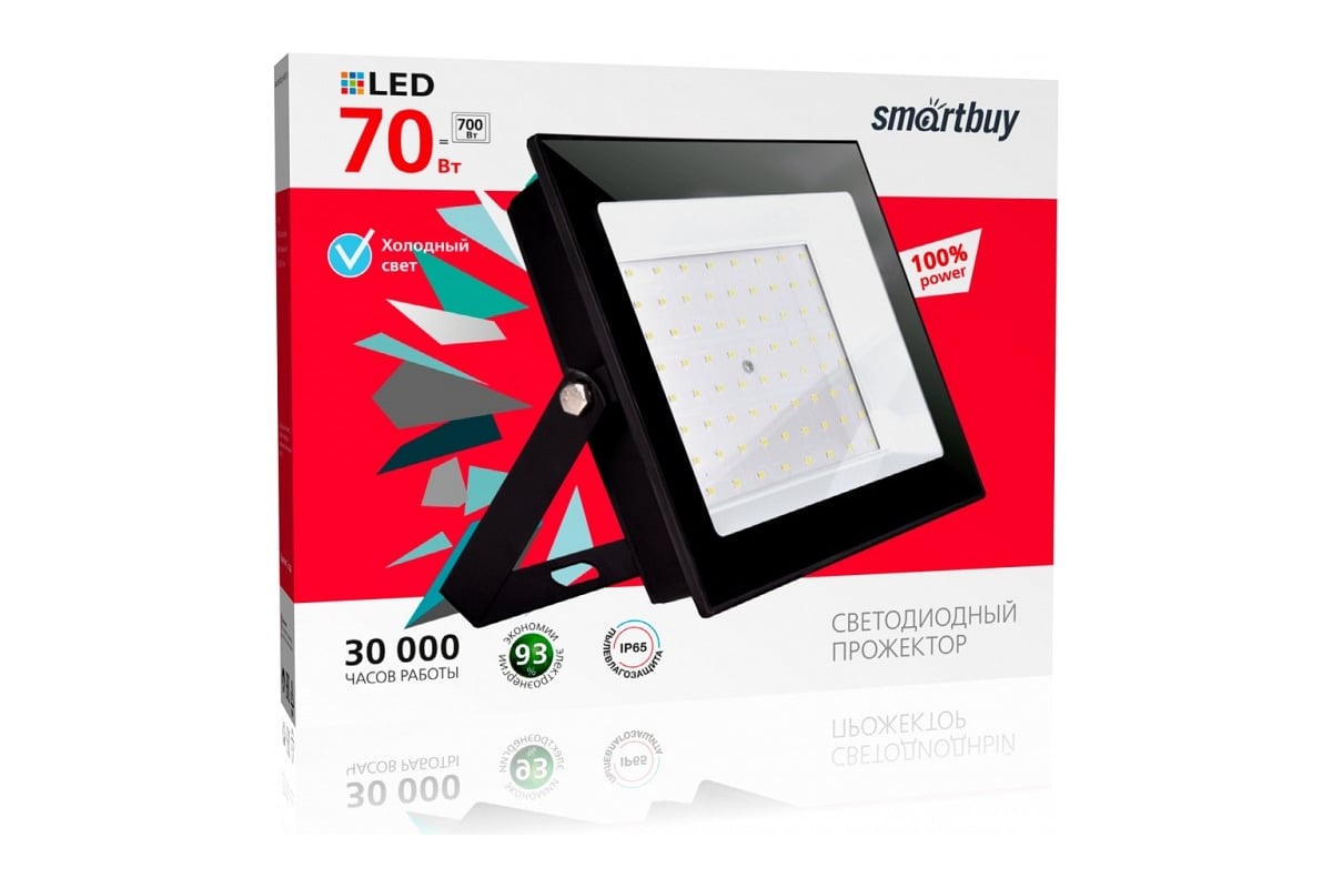 Светодиодный (LED) прожектор Smartbuy FL SMD Pro 70W/6500K/IP65 SBL ...