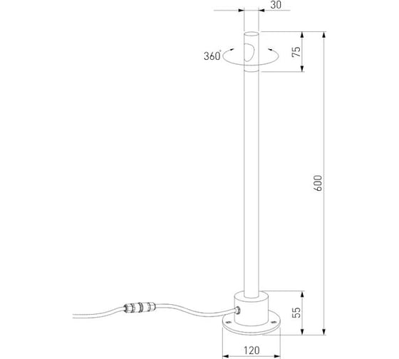 Светильник садово-парковый светодиодный Elektrostandard Latent 35174/S черный a066695