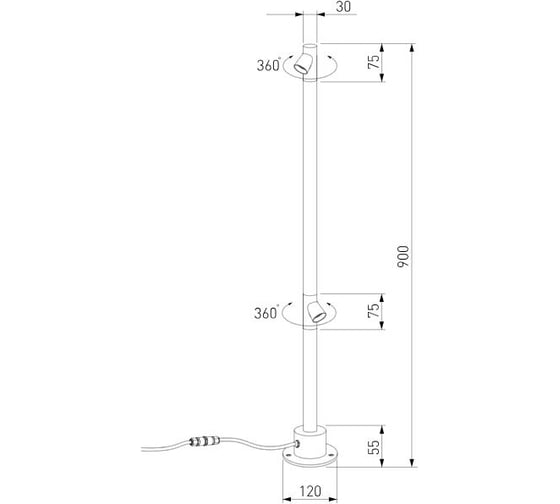 Светильник садово-парковый светодиодный Elektrostandard Rone 35175/F черный a066698