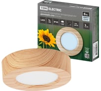 Светильник накладной светодиодный TDM ELECTRIC круг "Даунлайт" СПО (сосна) 6 Вт 120*32 мм 4000К SQ0329-0440