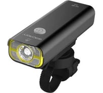 Фонарь передний GACIRON V9C-400 400lm, 1диод, 4режима,встроенный Li-аккум 2500mAh, зарядка USB, крепление на руль, алюм.черный,120гр. H000015907