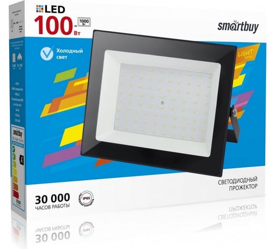 Светодиодный (LED) прожектор Smartbuy FL SMD LIGHT -100W/6500K/IP65 SBL-FLLIGHT-100-65