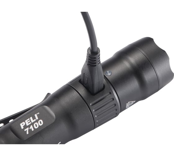 Компактный тактический аккумуляторный фонарь Pelican 7100 черный 071000-0000-110E