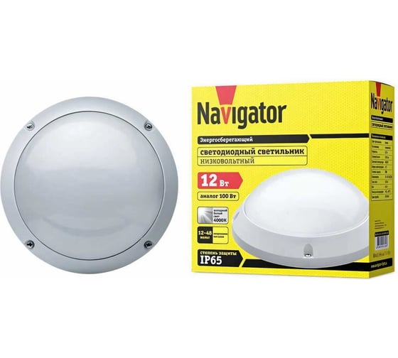 Светильник Navigator 61 634 NBL-PR1-12-4K-12/48-WH-IP65-LED 61634