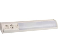 Светильник люминесцентный СВЕТОЗАР модель "СЛР-218" с плафоном и выключателем, 2 розетки, лампа Т8, 750x60x80мм, 18 Вт SV-57585-18