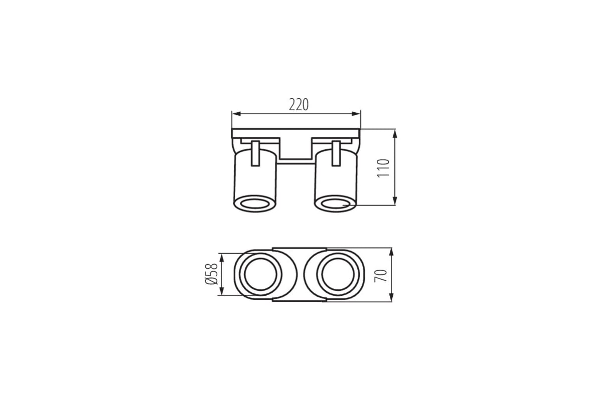 Настенно-потолочный спот KANLUX LAURIN EL-2I W/ 29122 - выгодная цена ...