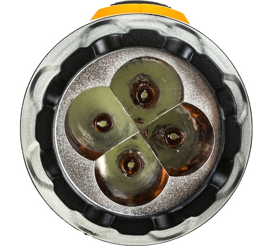 Ручной аккумуляторный фонарь IN HOME MLA 02, 4LED, 120Lm, 8ч, 2 режима, з/у 230В, черно-желтый 4690612031767