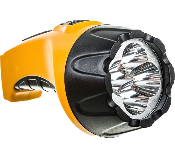 Ручной аккумуляторный фонарь IN HOME MLA 02, 4LED, 120Lm, 8ч, 2 режима, з/у 230В, черно-желтый 4690612031767
