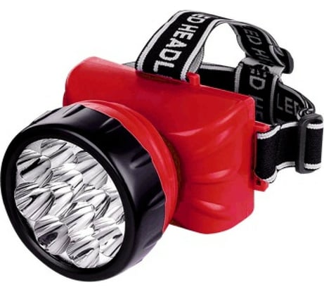 Налобный фонарь IN HOME HLA 09R, 12LED, 120Lm, 15ч, 2 режима, з/у 230В, красный 4690612031910
