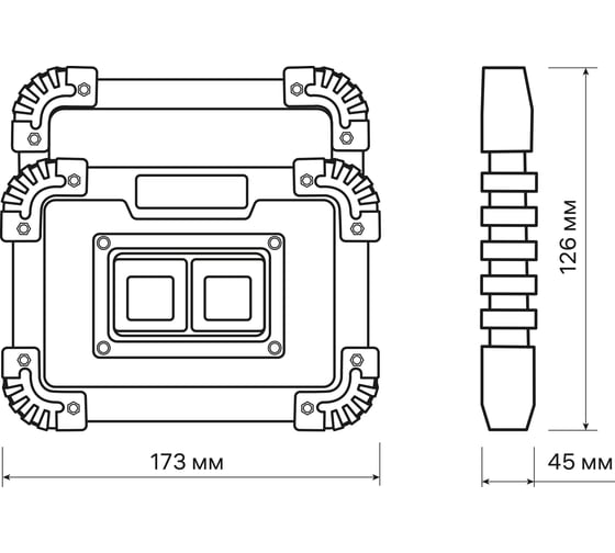 Светодиодный уличный прожектор RITTER 11Вт COB LED, 3*AA, 3000мАч, 1100Лм, IP65, 29131 2