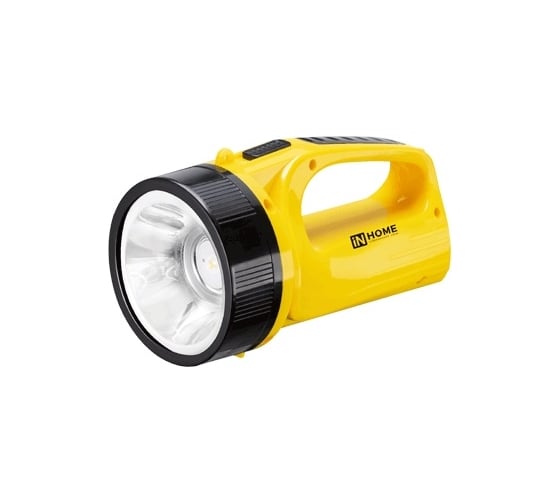 Аккумуляторный фонарь прожектор IN HOME PLA 01BY, 1LED, 140Lm, 7ч, 2 режима, з/у 230В 4690612031798